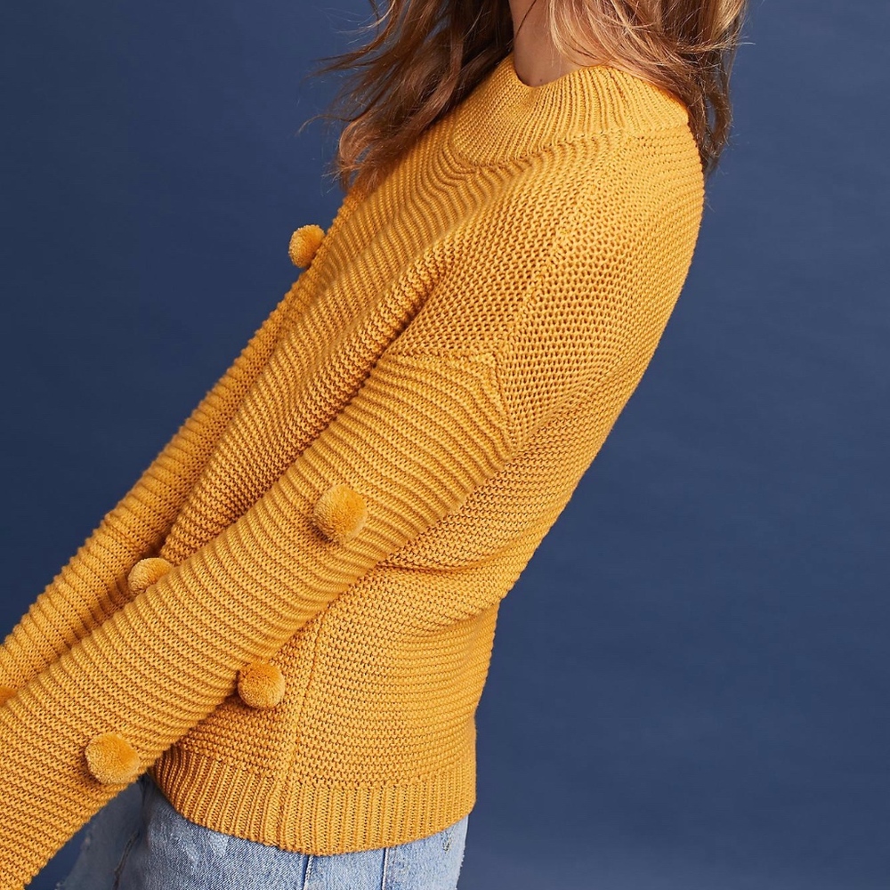 NWT Anthropologie Moth pom pom sweater